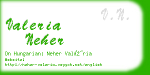 valeria neher business card